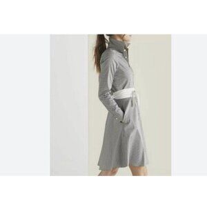 Serena & Lily Dress Womens 4 Blue White Geometric Shirt Button Front Dress